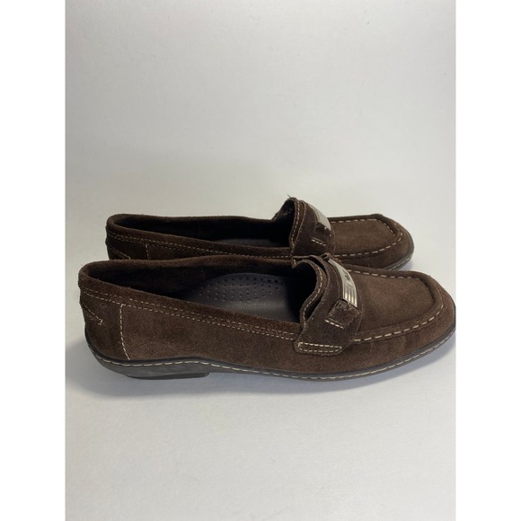 Lauren by Ralph Lauren Hildy Suede Leather Brown Driving Shoe Loafer - Picture 1 of 5